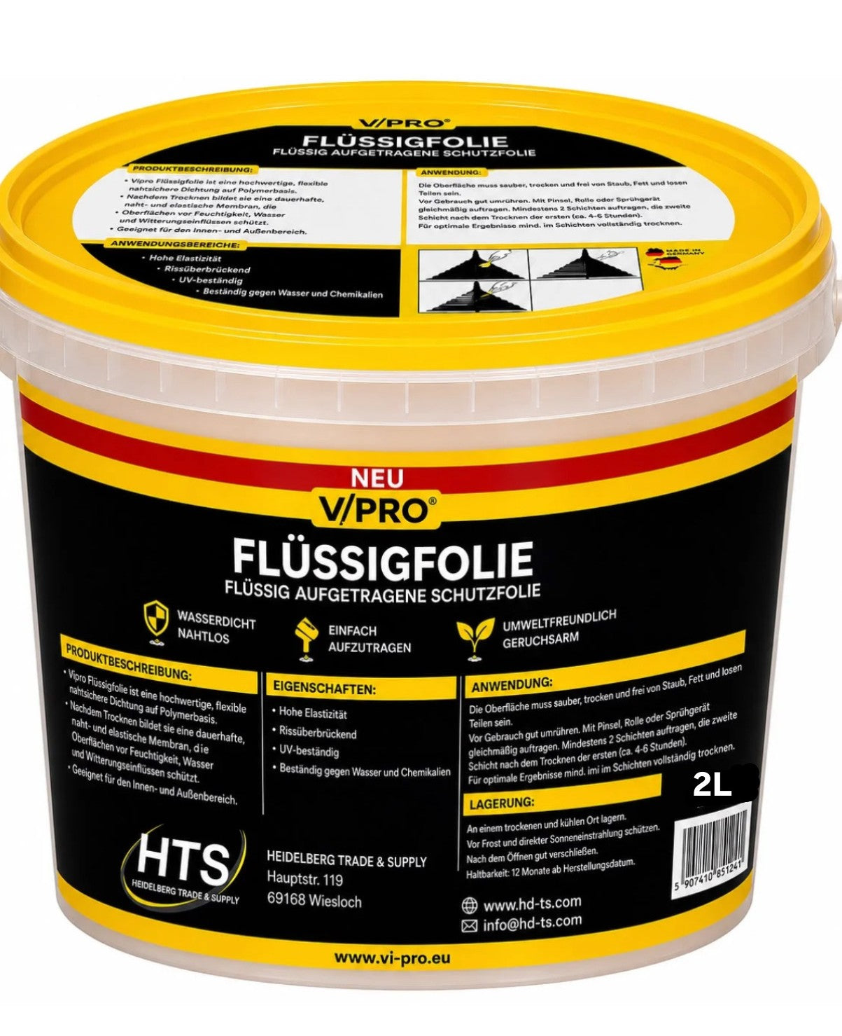 Flüssigfolie für Oberflächenschutz Vi-Pro® 2 L
